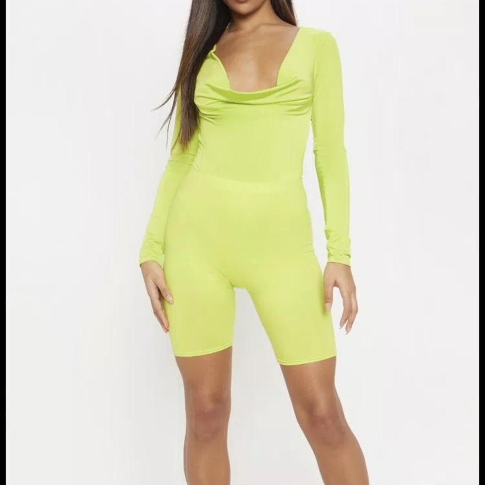 Lime Green Long Sleeve Bodysuit